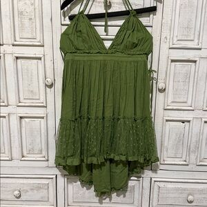 Green Halter Dress